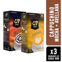 Pack x6 Cappuccino Avellana+Mocha G7 Trung Nguyen